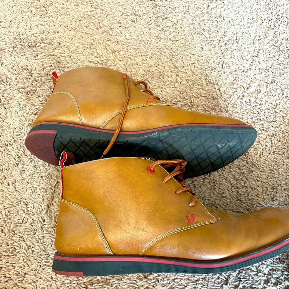 Mens brown leather boots great condition